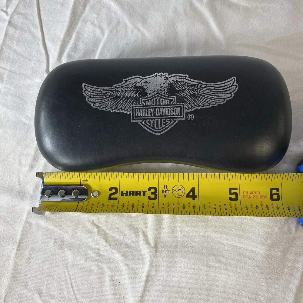 Harley-Davidson Hard Sunglasses Eyeglasses Case Black Eagle Logo